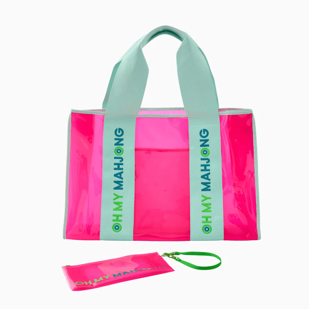 Oh My Mahj Blue Beach Bag