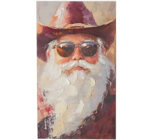 13.75" Cowboy Kringle Wall Art