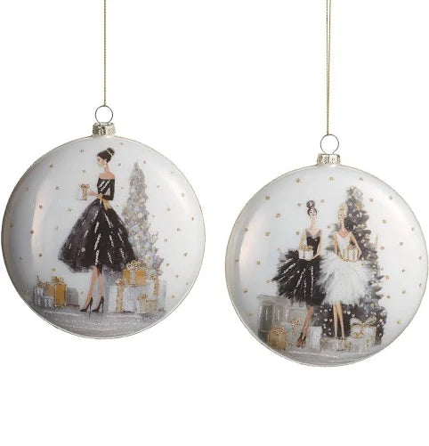 4.75" Moonlit Gala Disc Ornament