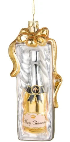 6" Champagne Gift Ornament