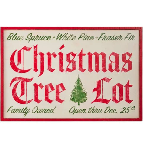 32" Christmas Tree Lot Wall Art