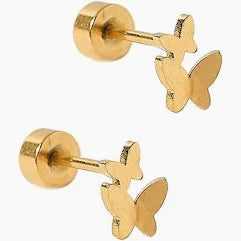Screwback Stud Earrings - Lark Butterfly
