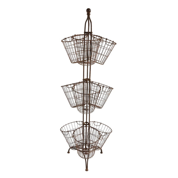 68"H Metal Stand w/Wire baskets