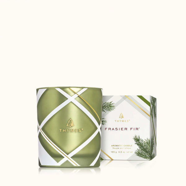 Frasier Fir Frosted Plaid Candle 6.5oz