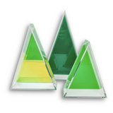 ACRYLIC HOLIDAY TRIANGLE DECOR/SERVING DISHES (GREEN)