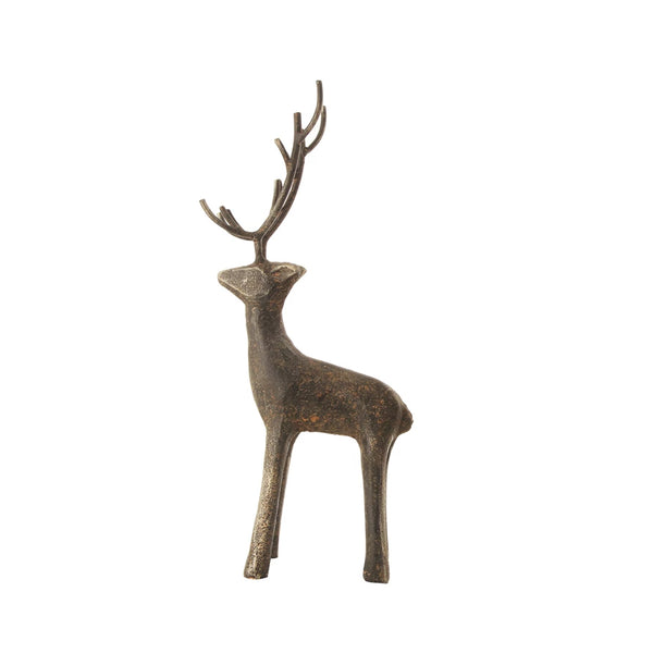 11-3/4"H Cast Iron Standing Deer
