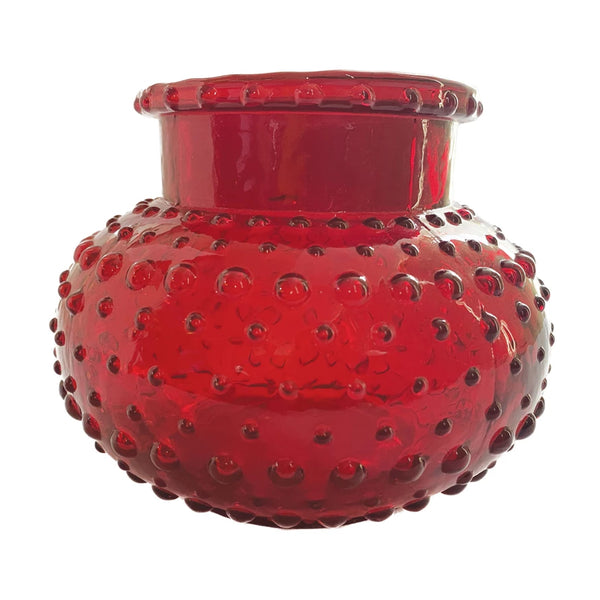 6-1/2" Round x 5"H Hobnail