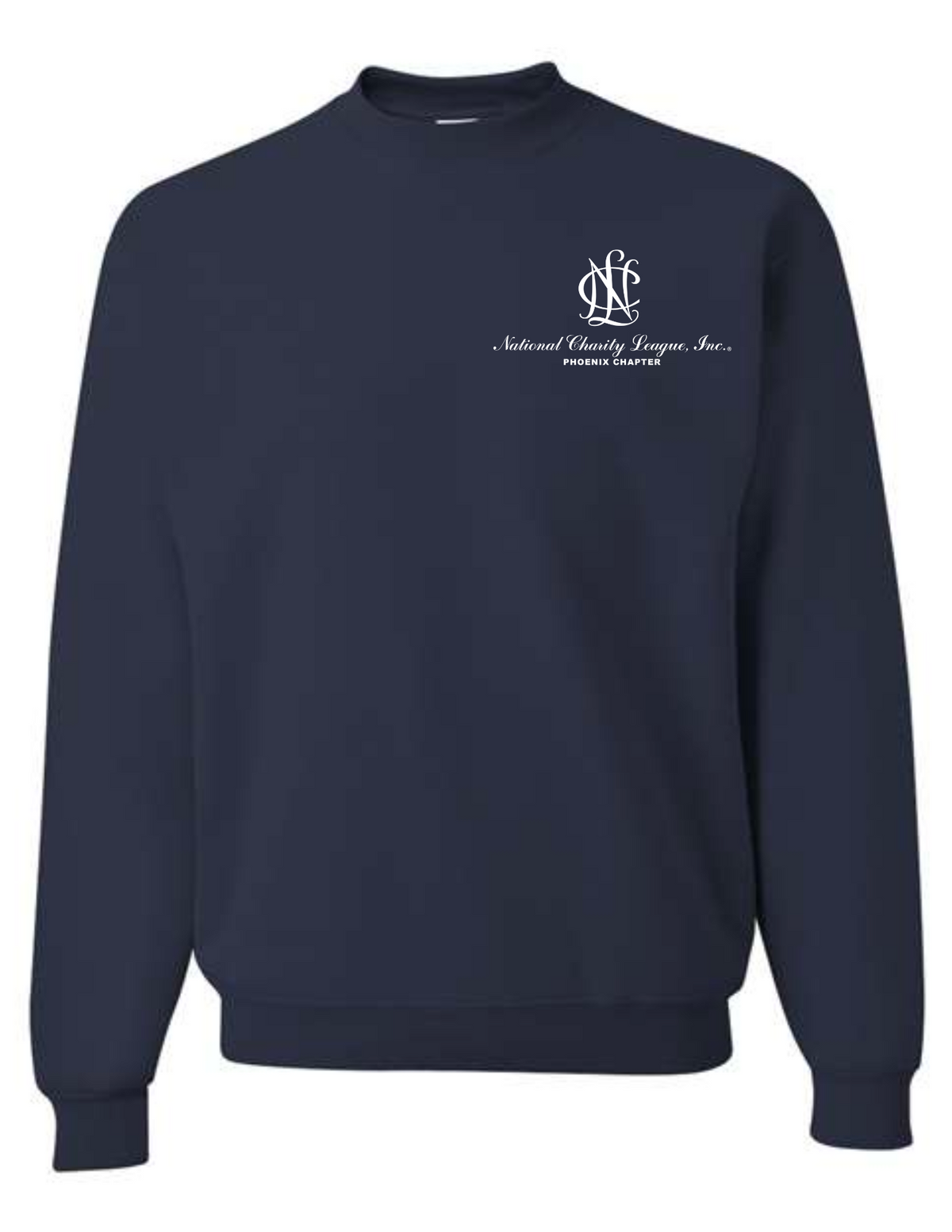 NCL navy sweatshirt w/white NCL