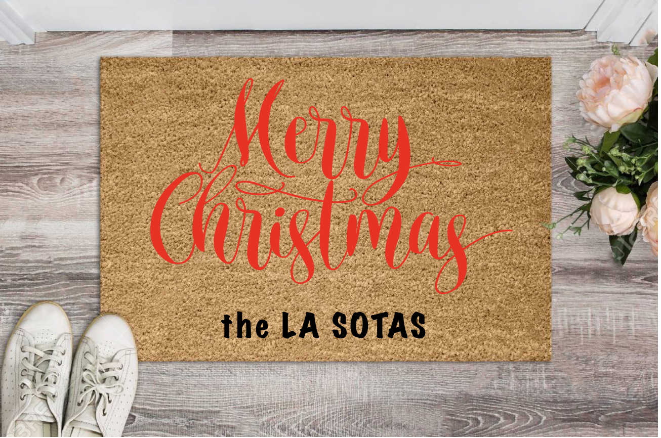 Christmas Script Mat