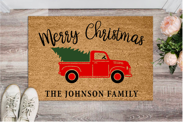 Christmas Truck Mat