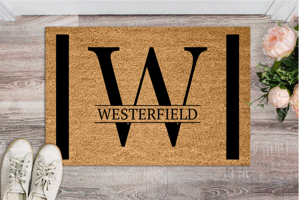 Split Monogram Mat